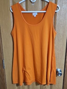 LuLaRoe Orange Sleeveless Swing Tank